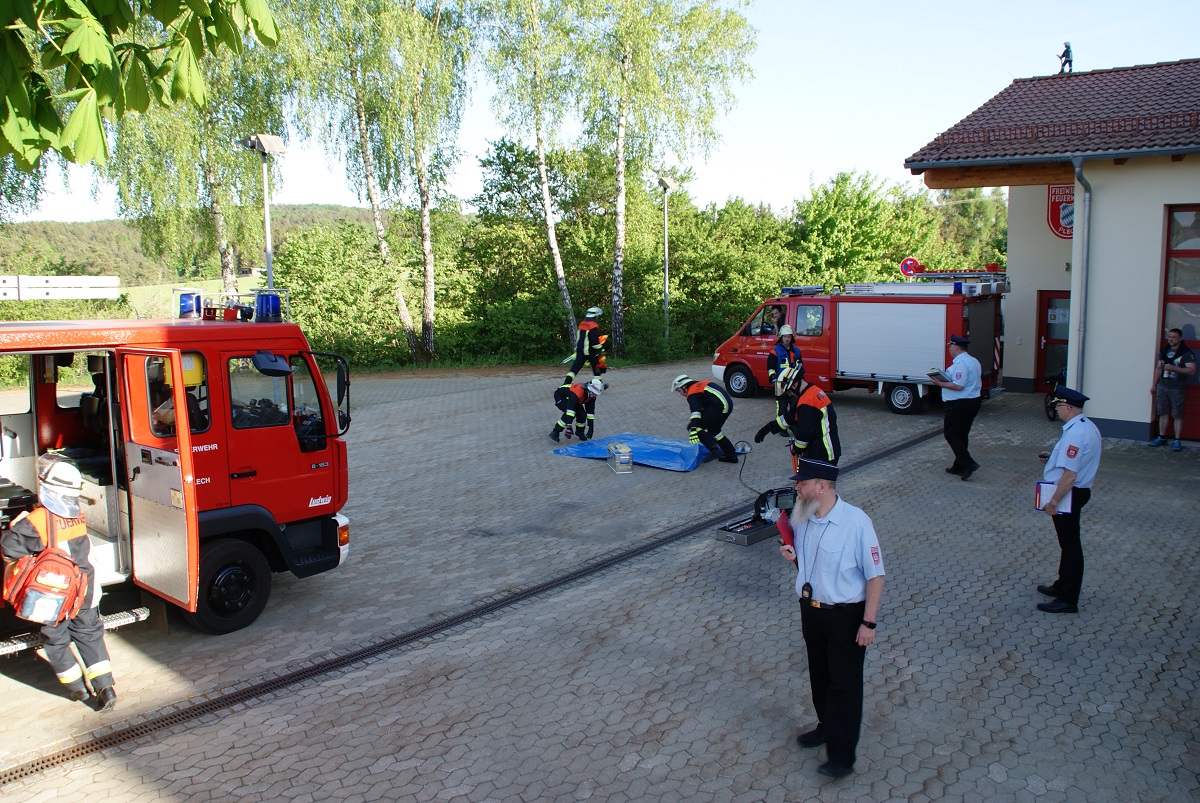 Die Gruppe bei der Leistungsprüfung THL